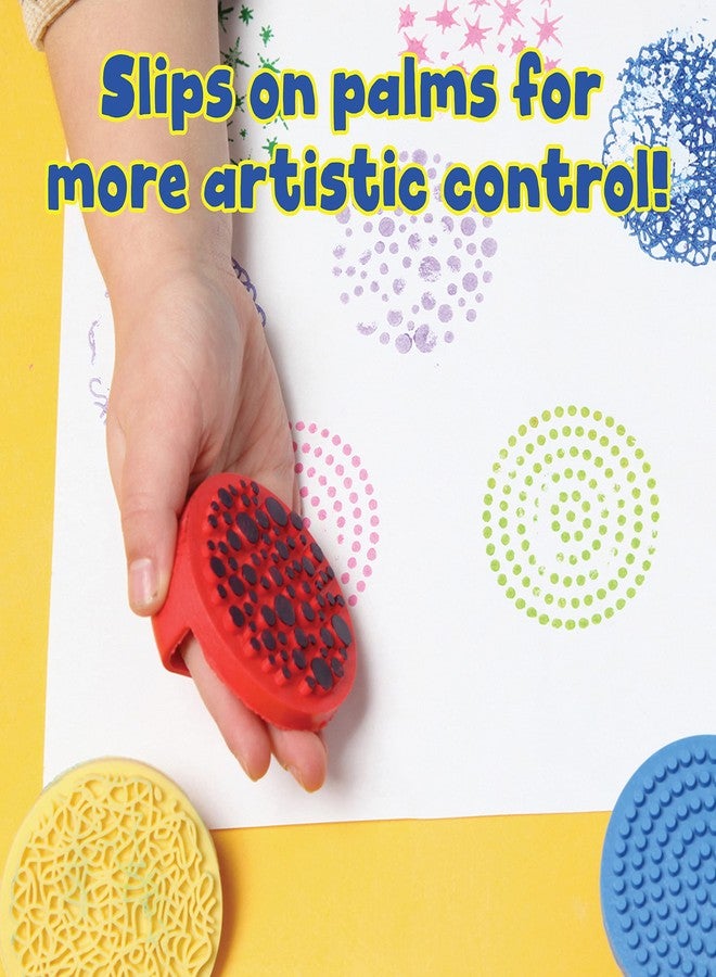 READY 2 LEARN Paint and Clay Palm Printers - Set of 4 - Arts and Crafts Rubber Stampers for Kids - DIY Patterns and Effects - Image 4